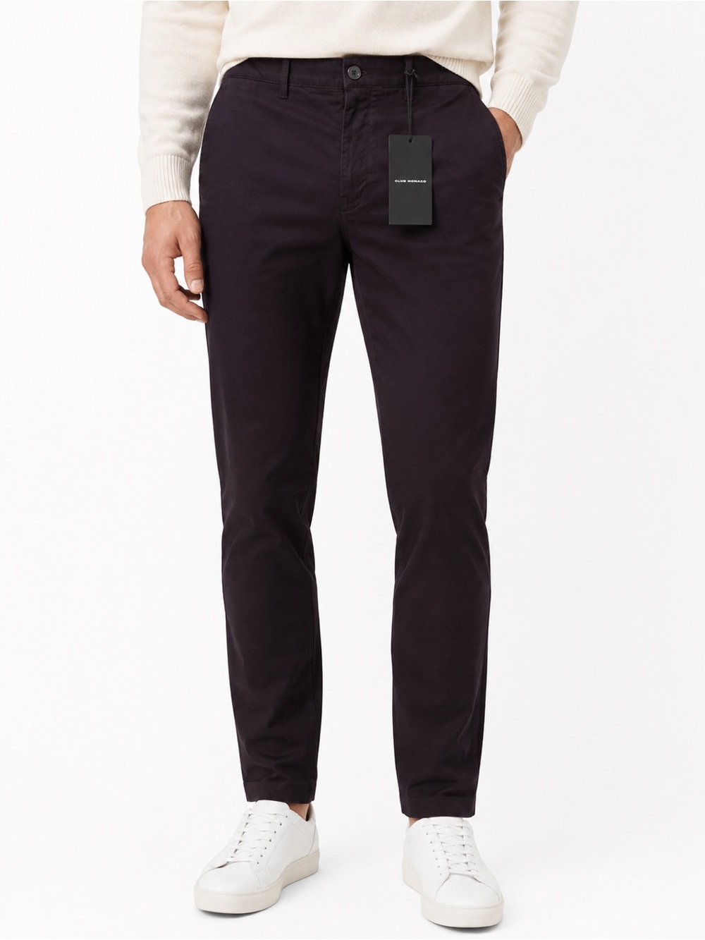 Slim Straight Dark Plum Chinos